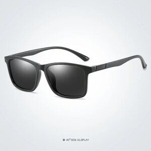Polarize  Black Boho Man Sunglasses Wear Size 45mm